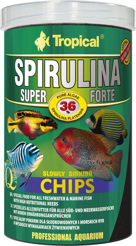 Panda Tropical spirulina super forte 36% chips 520G/1000ML