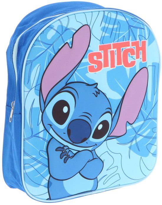 Lilo & Stitch 3D Rugzak - Schooltas - Polyester - Blauw - Rugzak kind