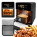 Compacte mini-oven, draagbare oven, 10 liter, 1800W, heteluchtfriteuse, zonder olie