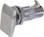 Lankhorst Taselaar Fermeture de porte de placard deluxe ovale en acier inoxydable