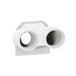 LEGRAND, Plexo New 069671L 10 stuks kabelwartels voor vochtige ruimtes, montage op inbouwdozen, 2 ISO20-ingangen - 20 mm schroefdraaddiameter, kleur: wit