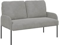 vidaXL Bank met kussen 110cm Lichtgrijs Multiplex
