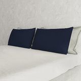 MB HOME ITALY 2 kussenslopen elegant donkerblauw 52 x 82 cm