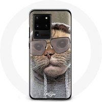 Maniacase Hoesje voor Samsung Galaxy S20 Ultra Kat met kap grappige foto Dieren