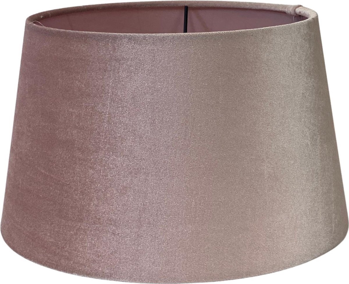 Lucy's Living Lucy’s Living Luxe Velvet Lampenkap VENICE Baby roze - ø 18 x H 12 cm - E27 fitting - lamponderdelen - verlichting – tafellamp - woonaccessoires - wonen