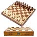Échiquier pliable 30 x 30 cm set d'échecs en bois fait main