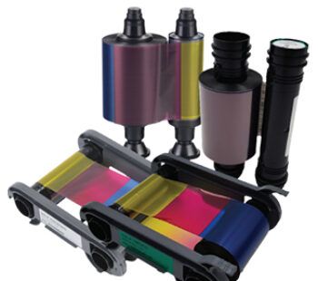 Evolis YMCKO printerlint - 300 pagina's - Zwart, Cyaan, Grijs, Magenta, Geel