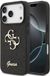 Guess hoesje - Kunstleer met metalen 4G-logo - Zwart - Geschikt voor iPhone 17 Pro Max en iPhone 18 Pro Max