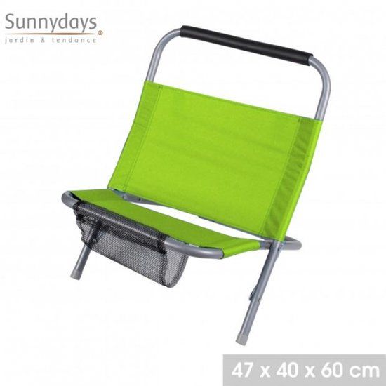 Sunnydays "LE DELANO" Rugsteun voor op het strand Anijs 48x40x60 cm