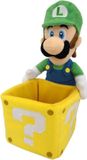 San-ei Co Super Mario Bros. Luigi Coin Box Knuffel 23 cm