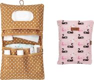 Hamur Home Luiertas Organizer En Make-up tas 2 in 1 - Kleine Luiertas Voor Onderweg Mama's Luiers Crème Doekjes Baby-organizer (Swan)