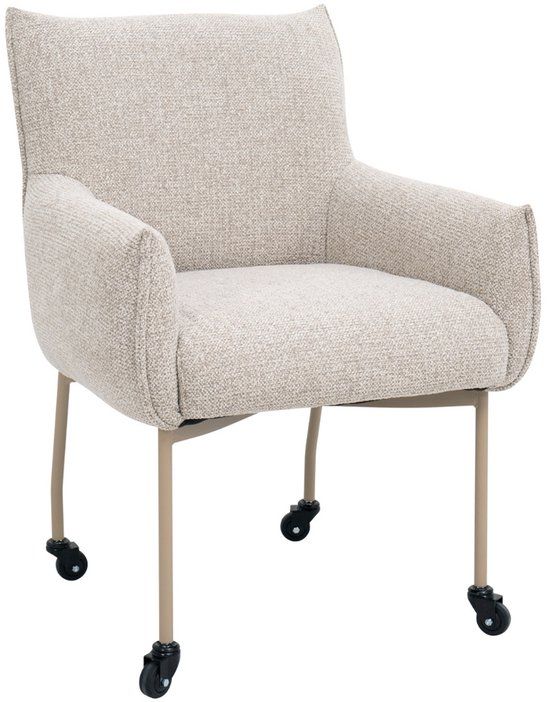 DÉJA Living Eetkamerstoel Arboga - Taupe/Beige - Set van 2