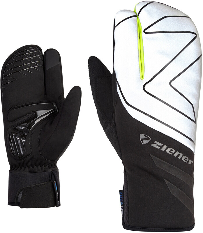 Ziener Dalyo Aqua Shield Touch Fietshandschoenen, zwart/wit