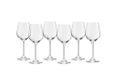 ECHTWERK Wittewijnglazen, set van 6, 388 ml, tijdloze wijnglazen, wijnkelk, robuust kristalglas, glazen met bolvormige vorm, smalle opening en lange stelen, vaatwasmachinebestendig, 21,5 x 8,3 cm