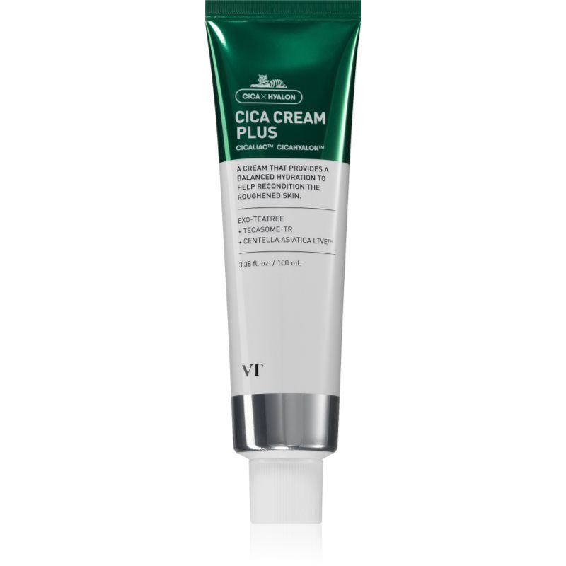 VT COSMETICS Cica Cream Plus Hydraterende & Calmerende Face Moisturizer met Centella Asiatica, lichtgewicht verzachtende crème voor acne, olie, droge en gevoelige huid