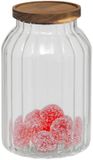 5five Voorraadpot Acacia hout - Glas - 3L - 14 x 23 cm