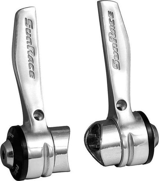 Sunrace Buisshifters SLR30 R7/LF B-HP 7s - Aluminium - Zilver