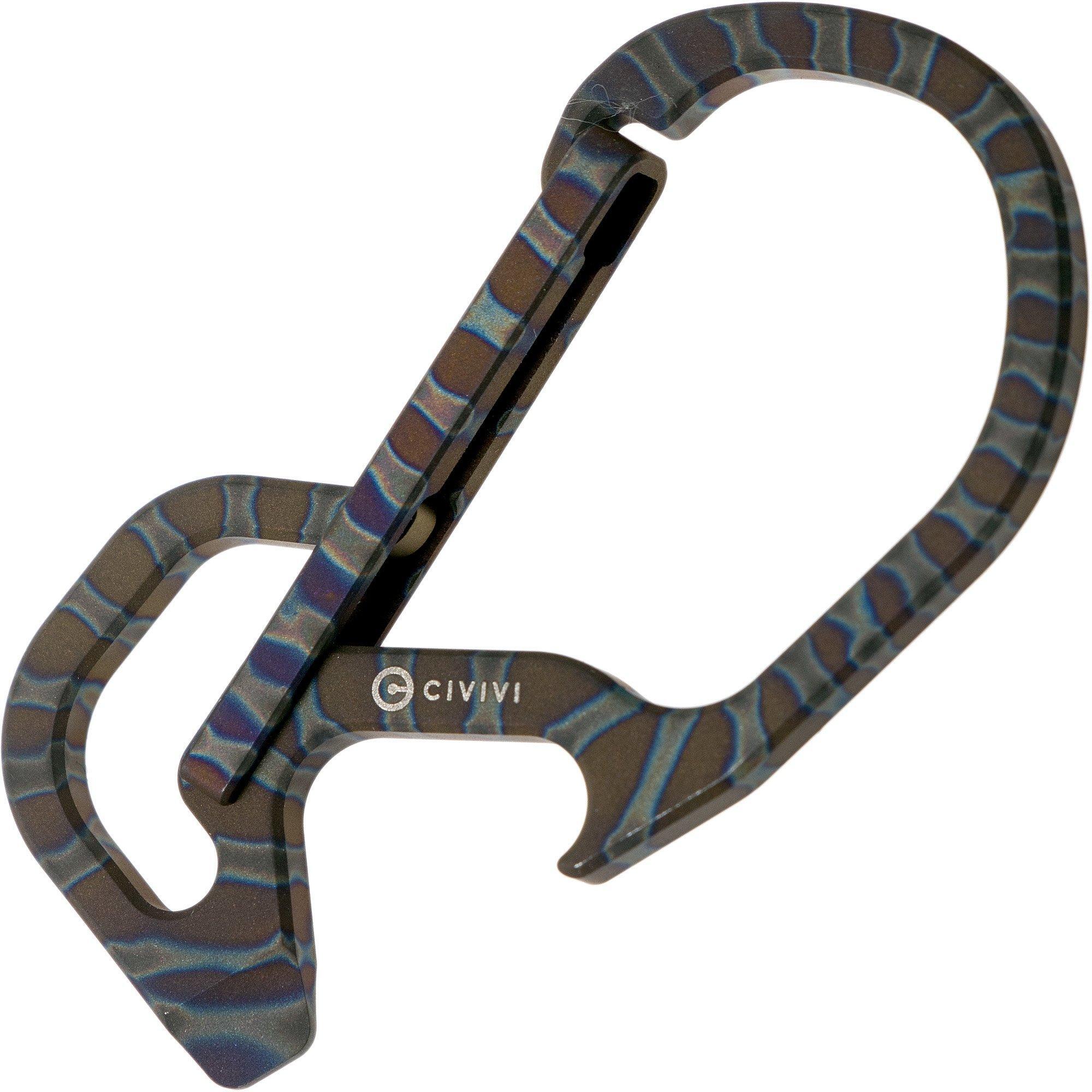 Civivi Civivi Click CA-01B Flamed Carabiner, karabijnhaak-tool