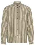 Solid Roydon stripe shirt met lange mouwen, katoen, heren, XXL, zwart, gestreept