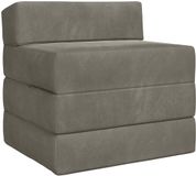 vidaXL Vouwbare Sofa Bed Lichtgrijs Fluweel