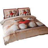 PETTI Artigiani Italiani - Dekbedovertrek voor eenpersoonsbed 160 x 200 cm, dekbedovertrek microvezel met digitale print + 1 kussensloop 50 x 80 cm - Made in Italy - Dolcezza