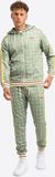 Lonsdale Slim fit herentrainingspak "The Gentlemen" Littlestone Green/Yellow/Ecru 3XL