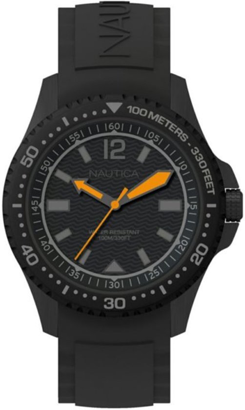 Nautica maui black NAPMAU008 Mannen Quartz horloge