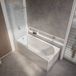 Hudson Reed Covelly Baignoire douche rectangulaire moderne - 150 x 70 cm - Pare baignoire chromé - Tablier frontal
