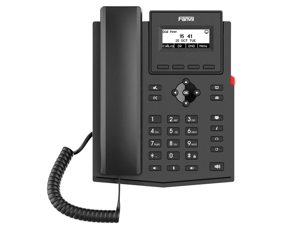 Fanvil X301P IP Phone - Black - 2 Lines - LCD - Wired Handset