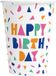Globos Papieren Bekers 210ml Happy Birthday - 8st.
