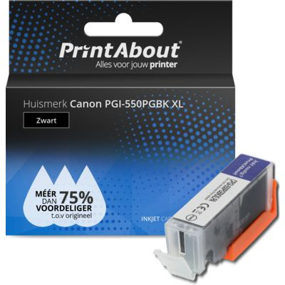 PrintAbout Huismerk Canon PGI-550PGBK XL Inktcartridge Zwart Hoge capaciteit