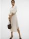 VERO MODA VMVILNA LS 7/8 SHIRT DRESS WVN Grijs Viscose/Katoen/Linnen Jurk M