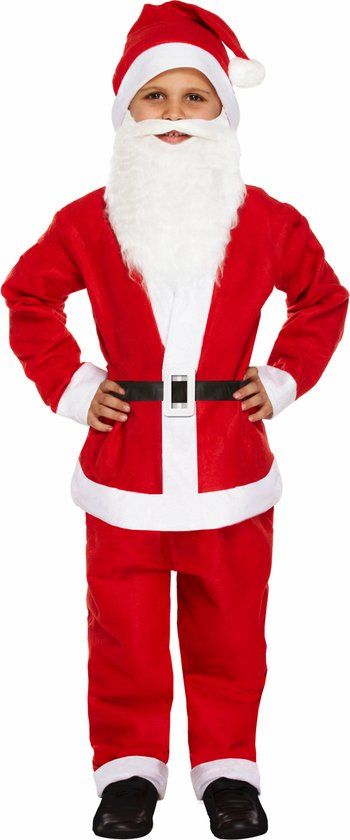 Henbrandt Kerstman Kostuum - Rood - Kinderen - 10-12 Jaar