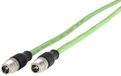 METZ CONNECT 142M2X11010 M12 Câble réseau, câble de raccordement CAT 6A S/FTP 1,00 m Vert Gaine PUR