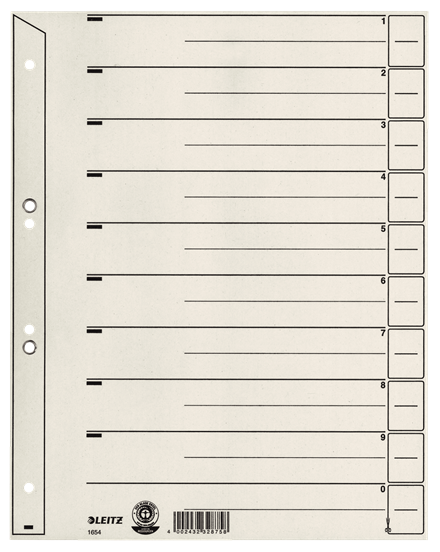 Leitz 16540085 Indexkaarten grijs