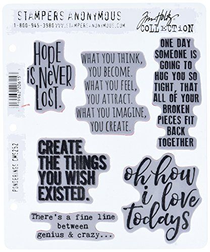 Stampers Anonymous CMS252 Ponderings Tim Holtz Cling Stamp