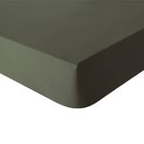 ITC Essix Effen katoenen hoeslaken 90 x 200 cm Palmgroen