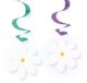 Globos decoratie swirls madeliefjes hangend - feestversiering bloemen.