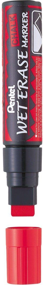 Pentel Krijtstift smw56 wet erase blok 8-16mm rood | 12 stuks