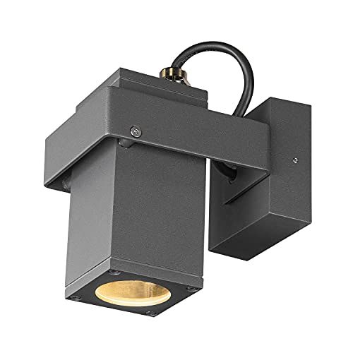 SLV THEO BRACKET CW - Wand- en plafondopbouwarmatuur - GU10 - 7W - Antraciet