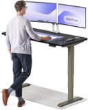 Desktronic HomePro Zit-sta Bureau Elektrisch In Hoogte Verstelbaar, 140x70 cm Groente/Zwart