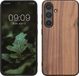 kwmobile hoesje geschikt voor Samsung Galaxy S24 - Hoesje met bumper in donkerbruin - Backcover - hout