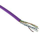 ACT Cat 6 F/UTP massieve installatiekabel, LSZH, CPR euroklasse ECA, 24AWG, violet 500 meter