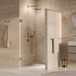 Brauer Void - Nisdeur - Helder Glas - 100 x 200 cm - Omkeerbaar - incl. Glascoating - PVD Goud Geborsteld