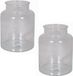 Floran Vaas melkbus - 4 stuks - smalle hals - glas - transparant - 19 x 25 cm