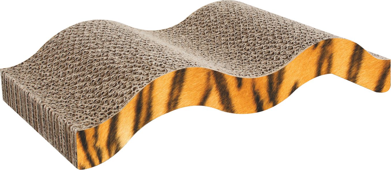 FLAMINGO Kattenkrabplank Mawimbi Wave - Bruin - 40.5 x 20 x 7.5 cm