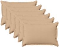 vidaXL - Kussensloop - 6 stuks - HOUTEN - Crèmekleurig - 50 x 70 cm - Faux Linnen