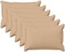 vidaXL - Kussensloop - 6 stuks - HOUTEN - Crèmekleurig - 50 x 70 cm - Faux Linnen