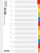 Office Products Tabbladen, 11-gaats, 12-delig, wit-assorti, karton, A4