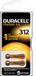 Duracell hoortoestelbatterijen DA312, blister van 6 stuks totaal 10 blisters